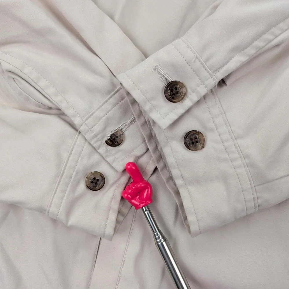 Polo Golf‎ Ralph Lauren Jacket Mens 2X Big Beige Zip Harrington Cotton Lined